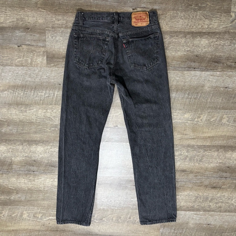 VTG Levi's 501 Jeans Men's 31x32 Black Denim Button Fly MADE IN USA 1992